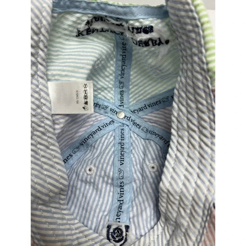Vineyard Vines Kentucky Derby Collab Unisex Seersucker Adjustable Hat Cap